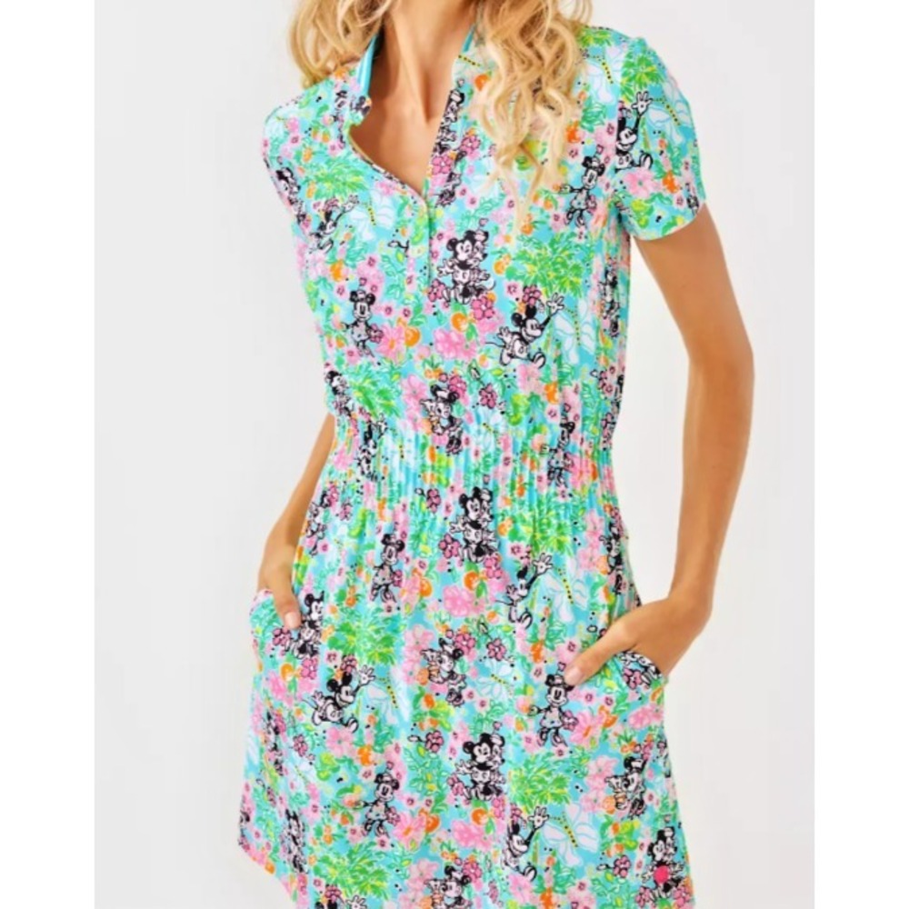 Disney Lilly Pulitzer Hearts‎ UPF +50 Luxletic Love Active Dress S Minnie Mickey
